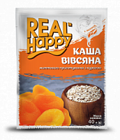 "Real HAPPY" Каша скор. приготовления овсяная с курагой, 40г (4820149161440)