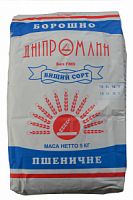 Борошно пшеничне "Дніпромлин" в/г 5 кг, (4820162570021)
