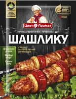 Приправа до шашлику, 25г (50шт)(5бл.х10шт) ТМ "ЦветАромат" (4820049640809)