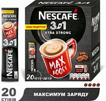 Кава "Nescafe" 3-в-1 стронг стік 20 шт (7613036116084)